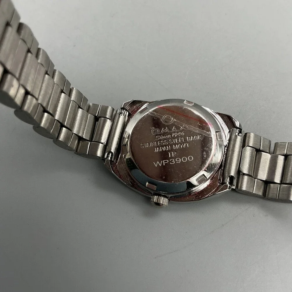 Omax Womens Watch 23mm Silver Tone Stainless WP3900 Crystals New Battery 7